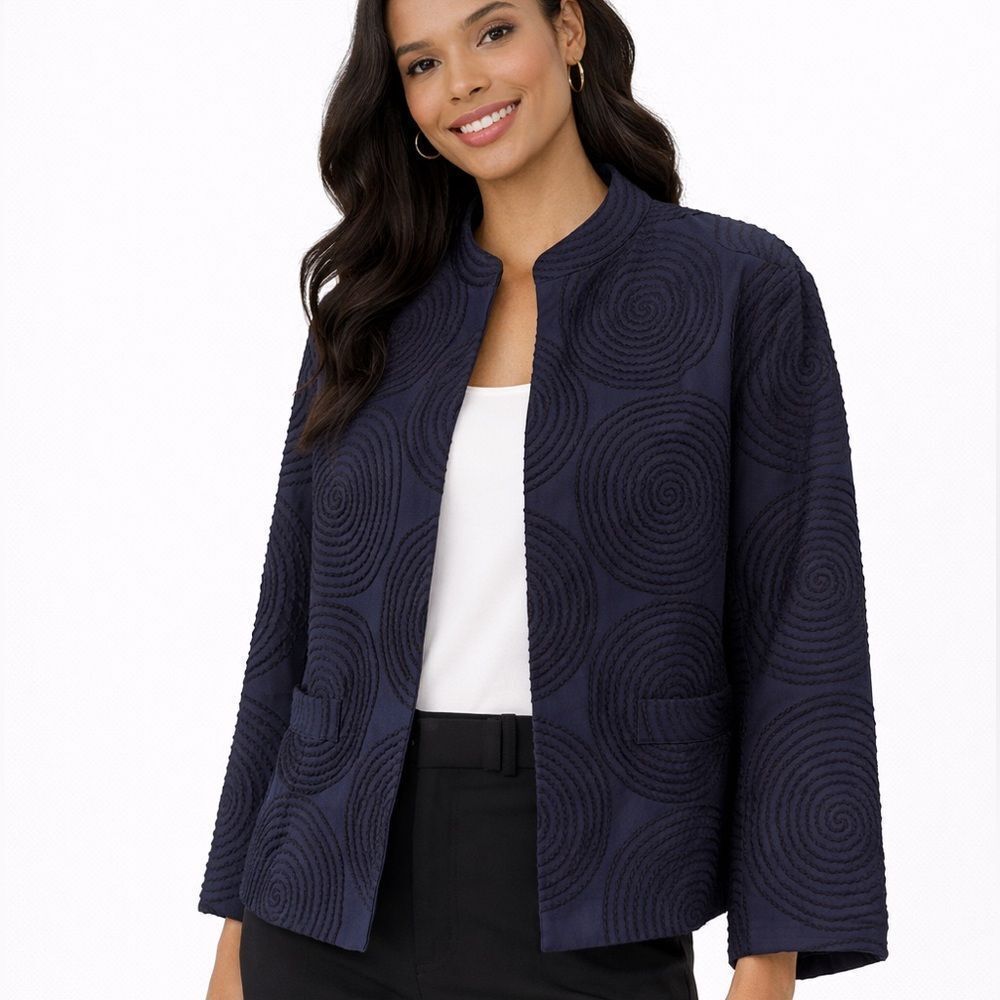 Whyci Milano Quilted Swirl Stitch Jacket- Made in Italy ✨